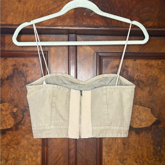 NWT Forte Forte- Cotton Canvas Couture Bustier in Color Agave (Tan). Size US 4 - Picture 5 of 11